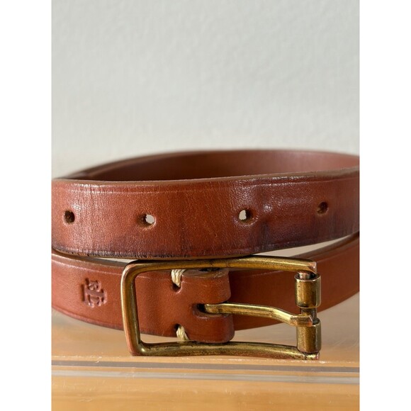 Lauren Ralph Lauren Women\'s Brown Leather Belt Sz S main image 13